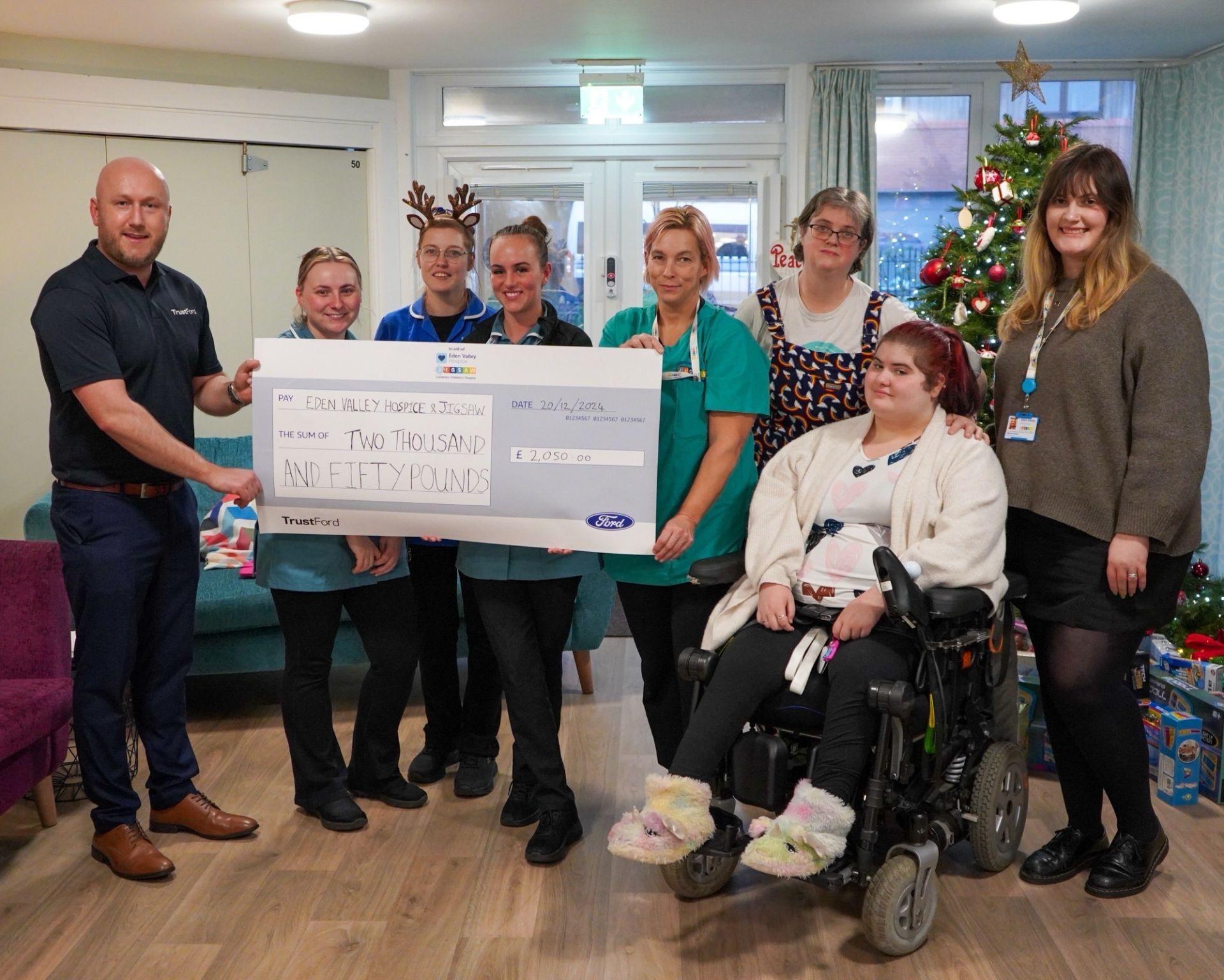 TrustFord Carlisle donates £2,050 to Jigsaw, Cumbria’s Children’s Hospice